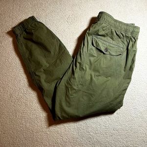 American Eagle Olive Cuffed Joggers